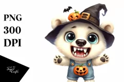 Baby Polar Bear Halloween | Sublimation Clipart Product Image 3