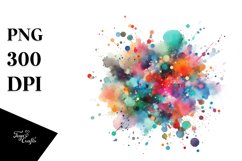 Colorful Watercolor Particles with Stains Product Image 3