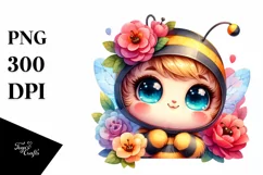 Colorful Baby Bee with Paper Helmet Product Image 1