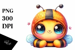 Smiling Baby Bee with Paper Helmet Product Image 1