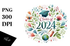 Class of 2024 with Elements Not Touching Canvas Edges | Product Image 3
