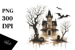 Vintage Haunted House Halloween Image, Transparent PNG Product Image 3