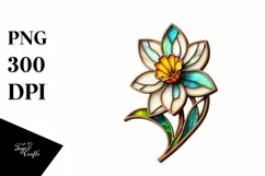 Detailed Wooden Small Stained Daffodil Clipart Product Image 3
