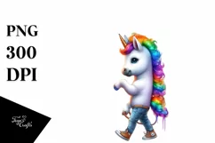 Colorful Baby Unicorn with Street Scene Product Image 1