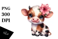 Azalea Hignland Cow with Big Eyes PNG Product Image 1