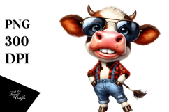Expressive Contempt Cow Sticker Product Image 1