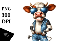 Expressive Contempt Cow Sticker Product Image 1