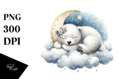 Adorned Baby Polar Bear PNG Product Image 1