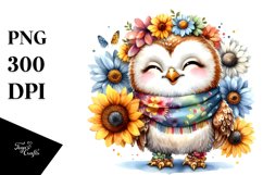 Smiling Sun Owl | Sublimation | Clipart Product Image 3