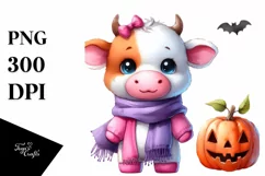 Farm Baby Cow Halloween Clipart Product Image 3
