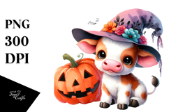 Spooky Baby Cow Clipart Product Image 1