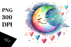 Colorful Moon PNG Product Image 1