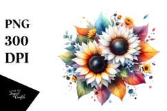 Colorful Sunflower PNG Product Image 1