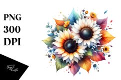 Colorful Sunflower PNG Product Image 3