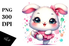 Cute Baby Rabbit with Big Eyes PNG Product Image 1