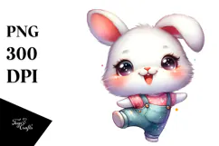 Cute Baby Rabbit Dancing Awkwardly PNG Product Image 1