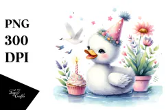 Energetic Baby Swan PNG Product Image 1