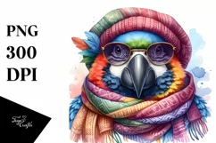 Funny Parrot Scarf Clipart Product Image 1