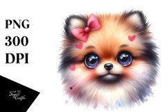 Watercolor Funny Baby Pomeranian Product Image 3