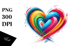 Paintbrush Style Heart, PNG Product Image 1