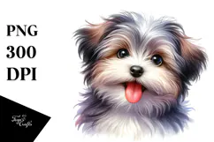 Watercolor Baby Havanese PNG Product Image 1