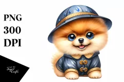 Playful Pomeranian Baby Clipart Product Image 1