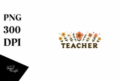 Simple Flowers Teacher Summer Flower PNG Product Image 3