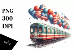 Vintage Oilish Subway Train | Sublimation Clipart Product Image 1