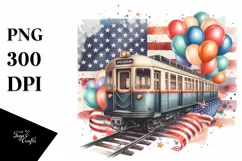 Vintage Oilish Subway Train | Sublimation Clipart Product Image 3