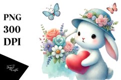 Pastel Baby Bunny PNG Product Image 1