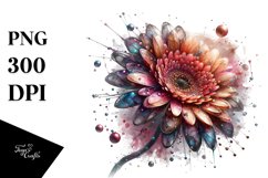 Shiny Gerbera with Metallic Insertions Clipart Product Image 1