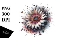 Elegant Gerbera with Metallic Insertions Clipart Product Image 3