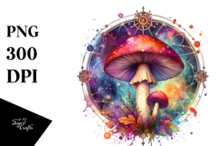 Magical Celestial Mushroom Tarot, PNG Product Image 1