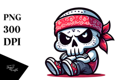 Silly Suggar Skull with Bandana PNG Product Image 1