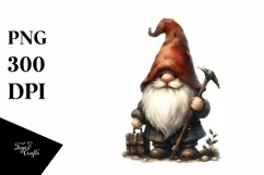Vintage Gnome Clipart PNG Product Image 3