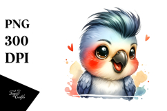 Big-Eyed Baby Parrot, High-Res PNG Product Image 1