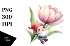 Cute Gnome Large Tulip | Sublimation Clipart Product Image 3