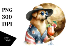 Dog in Beachwear, Transparent PNG Product Image 1