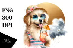 Dog in Beachwear, Transparent PNG Product Image 1