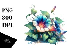 Wooden Morning Glory Stained | Sublimation Clipart Product Image 3