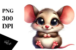 Shy Mouse with Goofy Smile, PNG Product Image 1