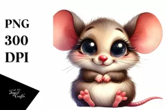 Shy Mouse with Goofy Smile, PNG Product Image 3
