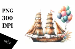 Vintage Rusted Sailboat Summer Sticker Flower Product Image 1