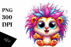 Cute Colorful Cartoon Lion | Sublimation | Clipart Product Image 3