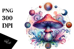 Magical Celestial Mushroom Tarot, Transparent PNG Product Image 1