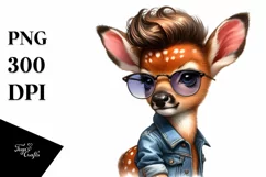 Funny Baby Deer with Jeans PNG Product Image 3