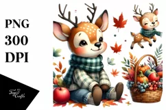 Quirky Baby Deer with Autumn Vegetables | Sublimation | Product Image 3