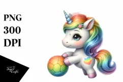 Happy Baby Unicorn Playing | Sublimation | Clipart Product Image 1