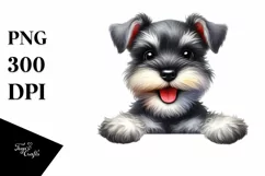 Cute Baby Miniature Schnauzer Watercolor Product Image 1