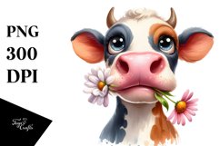 Expressive Sticker Cow Clipart Product Image 3